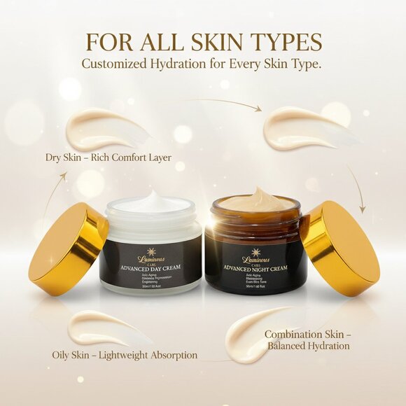 Luminous Care Anti-Aging Day & Night Face Cream Duo | Retinol + Hyaluronic Acid - Picture 3 of 8